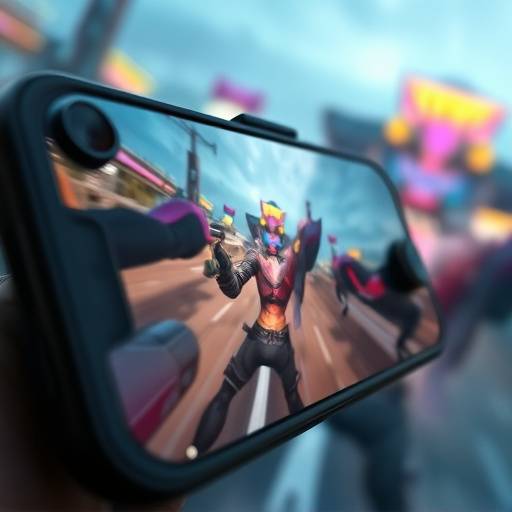 Close-up of Nova Phantom Gaming Phone displaying a highly detailed graphics game, highlighting its camera capabilities.