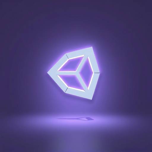 Unity game engine logo.